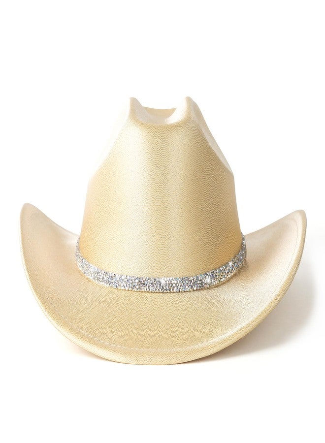 Lisianthus Glitter Cowboy Hat for Women and Men Party Disco Cowgirl Hat Gold - Image 2